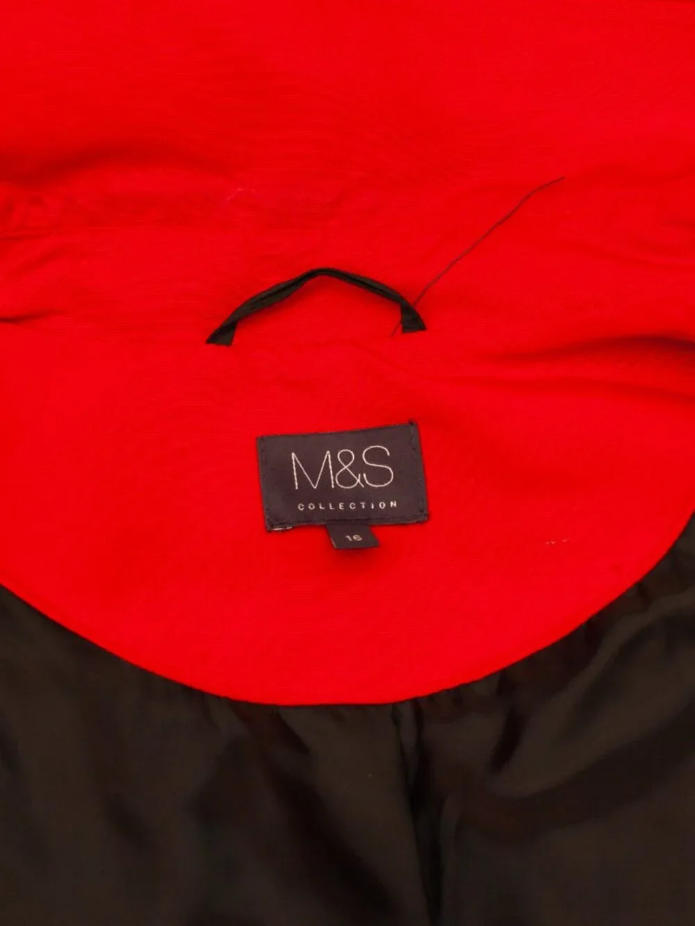 M&S UK 16 US 12 Red Trench Coat Belted Classic Jacket